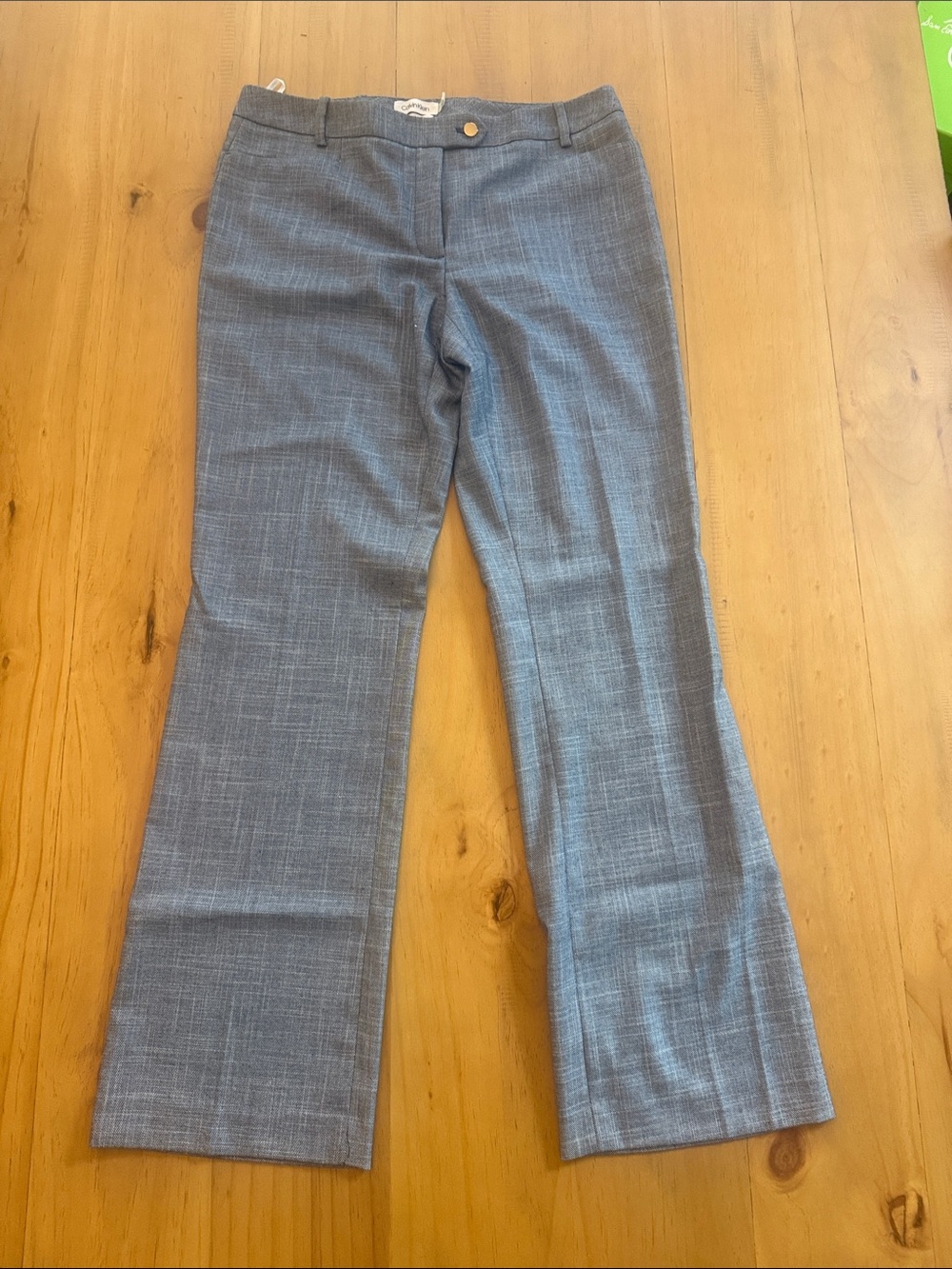 Women’s Chambray Dress Pants - Classic Straight Leg